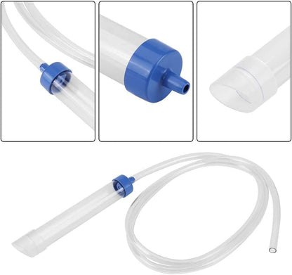 Manual Water Changer Gravel Cleaner Water Filter Syphon Tube Fluids Transfer Tool PVC Sand Vacuum Pump Fish Tank Tool (Small(Fit for: About 30L Small Fish Tank))