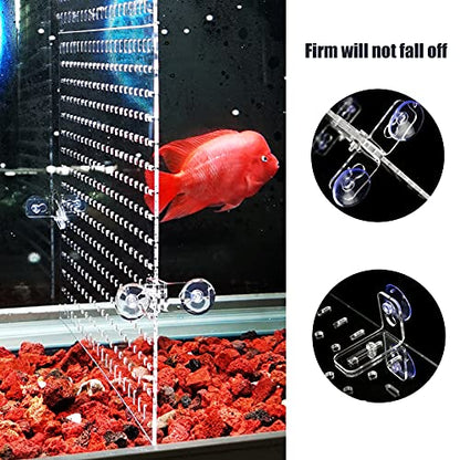 Aquarium Divider Clear 10 Gallon/20-Gallon (EH) Fish Tank Divider with Suction Cups Accessories - size: 10gal(9.78"*11.4")