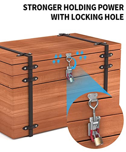 Vicuna R Heavy Duty Toggle Latch Clamp 4002, Adjustable Pull Latch | 550Lbs Holding Capacity, Toggle Clamp Latch with Lock Hole, for Smoker Lid Jig, Tool Box Case, 4 Pack with 20PCS Screws - style: 4002-4PK