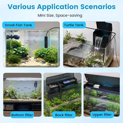 hygger 3W Aquarium U-V Light with Timer for 2-15 Gallon Fish, Turtle Tanks | ABS Protective Shield, Mini Glass U-V Lamp, Freshwater & Saltwater Use, Small Fish Turtle Tanks, Clear Water Support