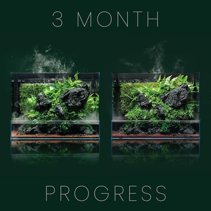 Ultum Nature Systems Foresta Integrated Paludarium Tank - All in One Aquarium w/Waterfall, Mist Maker, Water Pump, Modern Fish Tank w/Filtration for Aquatic Plants - 13.78" x 13.78" x 17.72" - 35E - size: 35E