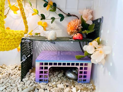 Hermit Crab Climbing Platform, Foldable Habitat Ladder | Creates customizable climbing paths that encourage natural exploration while maximizing vertical space hermit crab habitats - color: Military green