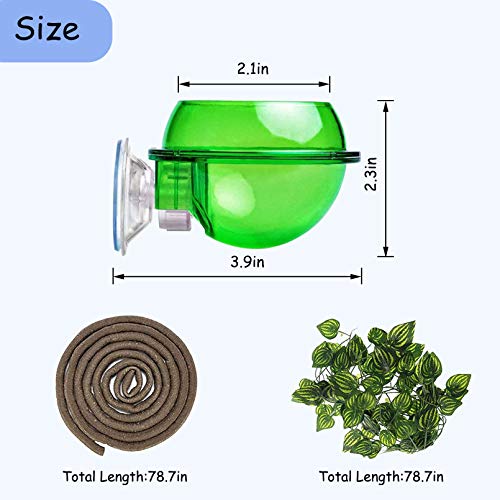 PINVNBY Reptile Suction Cup Feeder,Chameleon Feeding Food Bowl,Translucent Anti Escape Worm Live Fodder Container,Pet Ledge Water Dish Supplies for Lizard Gecko Bearded Dragon(4 Pcs) - size: 【2 PCS】