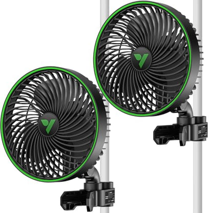 VIVOSUN AeroWave E6 Gen2, Grow Tent Clip Fan 6”, EC Motor, Smart Control, Powerful Oscillating Fan, Local Timer, Weatherproof IP54, for Hydroponics Circulation Cooling, Black | EC Motor, Smart Wifi Control, Local Timer, Weatherproof IP54, Strong Airflow b
