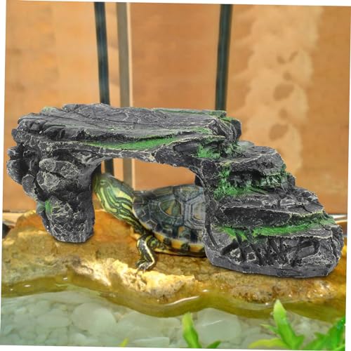 LIOOBO Turtle Resin Platform Turtle Tank Accessories Reptile Climbing Place Decorative Basking Platform Fish Tank Ornament