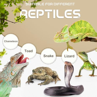 Chameleon Feeding Bowl, Hanging Insect Feeder with a Pillar for Prey to Climb Up, Suitable for Chameleon, Bearded Dragon, Lizard, Iguana, Gecko(Khaki) - color: Khaki