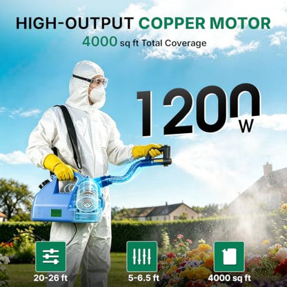 SWANSOFT 7L(1.85 Gallon) ULV Fogger Machine, Electric Atomizer Sprayer, Portable Foggers Machine for Home Indoor
