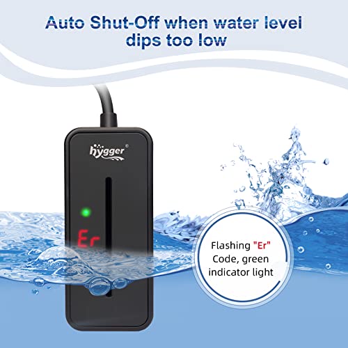 hygger Small Submersible Aquarium Heater 100W Mini Betta Fish Tank Heater with LED Display Adjustable Temperature for 10-20 Gallon Freshwater Saltwater Coral Reef Tanks - size: Medium