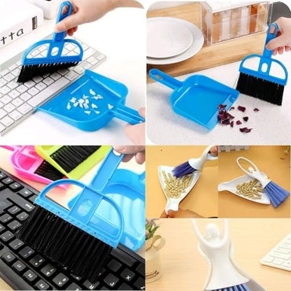 PINVNBY Mini Dustpan and Brush Set, Cage Cleaner for Guinea Pigs, Cats, Hedgehogs, Hamsters, Chinchillas, Rabbits, Reptiles, and Other Small Animals 2 Pack Mini Hand Broom and Dustpan - color: Blue