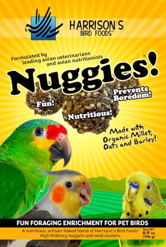 Harrison's Bird Foods Nuggies Treats - A Revolutionary High Potency Nuggets Treat Designed to Support Bird Health and Diet Transitions, 196g