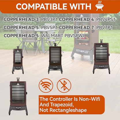 Digital Trapezoid Grill Controller Kit Thermostat Controller Board Replacement Parts Compatible with Pit Boss Vertical Pellet Smoker Copperhead 3/4/5/7 Series & 5-Series Copper-Walmart PBV5PW1