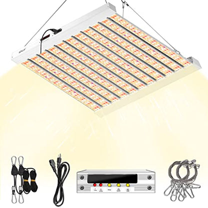 SZHLUX 500W LED Grow Light 4x4/5x5ft with Timer and Temp Control, Full Spectrum Grow Lamp with 1056 Diodes,Indoor Plants for Seedling Veg and Bloom Grow Light