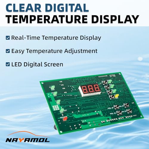 472100 Digital Display Temperature Controller Board Compatible with Pentair MiniMax NT Series Pool & Spa Heaters – High Precision, Easy Install, Durable Upgrade with Keypad