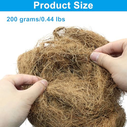 Coconut Husk Fiber, 0.44 pounds, 1 Pack | Natural Coconut Shell Fiber Silk, For Pot Plants, For Orchids - size: 0.44 pounds