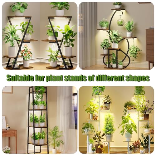 8.6'' LED Grow Light Strips, Full Spectrum 3500K Grow Lights for Indoor Plants, 4 Head with 3/9/12H Timer, 10 Dimmable Levels, Suitable for Seedling, Succulent, Plant Shelf and Greenhouse, 2-Pack - color: 4 Head 2 Pack