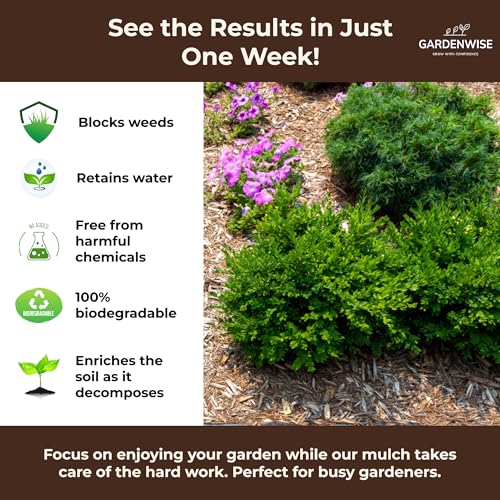 Premium Organic Wood Mulch for Gardens, Landscaping, Potted Plants, and Vegetable Gardens (0.2 CF - 4.8 L - 5 QTS) - color: Organic Wood Mulch, size: 0.2 CF - 4.8 L - 5 QTS