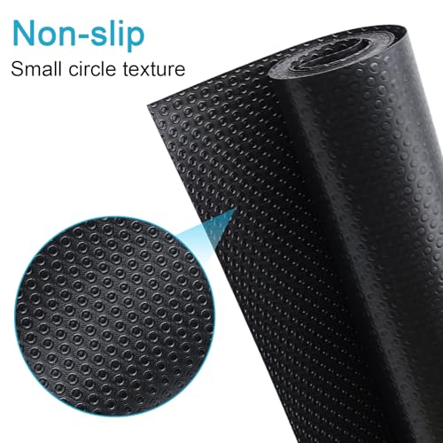 Reptile Carpet Bedding, 17.7 x 78.7 Inches Cuttable Reptile Terrarium Substrate Liner, Bearded Dragon Tank Accessories, Reptile Tank Mat for Leopard Gecko, Lizard, Snake and Tortoise, Black