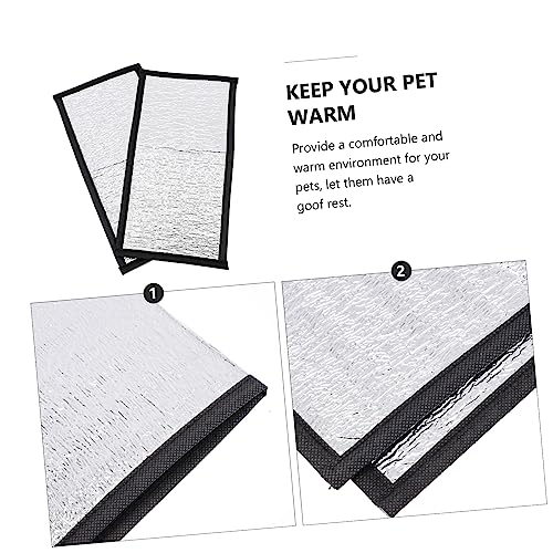 Reptile Heating Pad Reflective Film Insulation Mat for Snake Lizard Turtle Terrarium Heat Retention 11.81 X 6.29 X 0.03 in 2 Pack