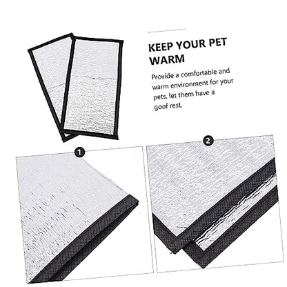 Reptile Heating Pad Reflective Film Insulation Mat for Snake Lizard Turtle Terrarium Heat Retention 11.81 X 6.29 X 0.03 in 2 Pack