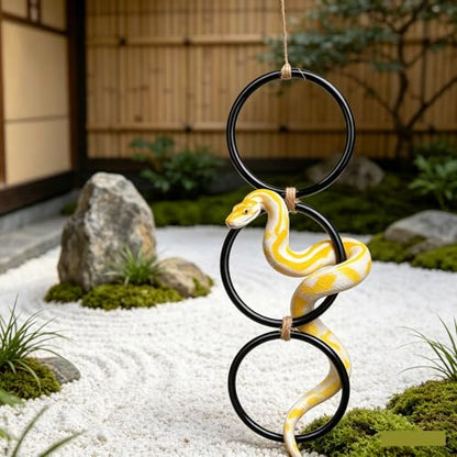 Snake Climbing Rings with Hammock, Reptile Enrichment Toys for Snakes | Suitable for All Kinds of Small Reptiles,Enrichment Rings for Small Ball Python Corn