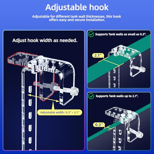 Adjustable Hanging Acrylic Turtle Basking Platform with Ramp 11x5.8 | Anti-slip grass deck for safe basking; adjustable clips fit most rims. Sturdy acrylic ramp, easy setup. Clear view. - size: 11x5.8 Inch