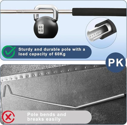 Snake Hook Heavy Duty, Snake Hook Retractable 35"-65" Catcher Hook for Rattlesnakes Ball Python Rattle Cobra Removal Non-Slip Foam Handle and Thickened Stainless Steel - size: 65inch