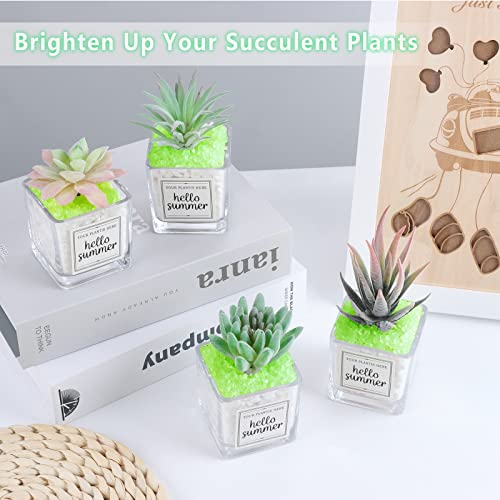 10000pcs 3-5mm Green Glow Rocks Gardening Luminous Glow Stones Glow Pebbles Decorative Sand for Succulent,Fish Tank Aquarium - style: Green