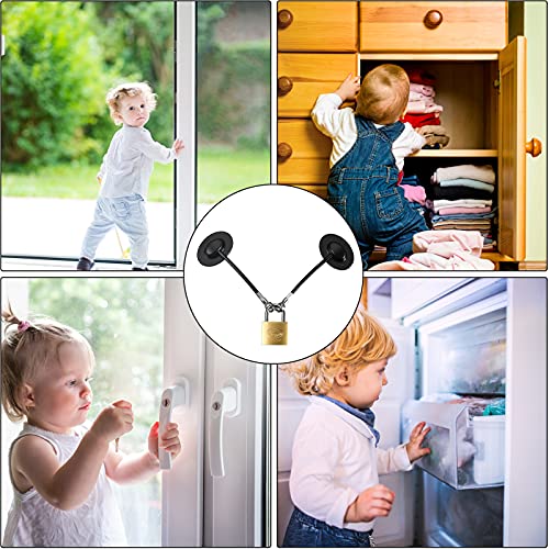 Hotop 4 Pack Fridge Lock Refrigerator Locks with Keys Freezer Lock Cabinet Chest Door Child Safety Locks for Adults Baby Proofing