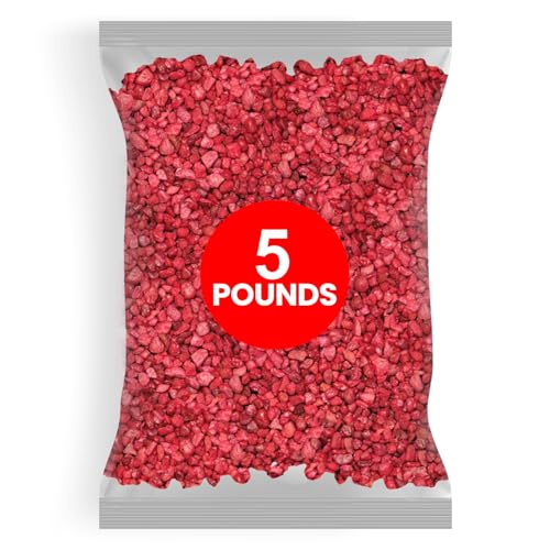Hygloss Products Craft Rocks, Mini Stones for Art Projects - Bucket O' Gravel, Red, 5 lb - color: Red, size: 5 lb, style: Gravel