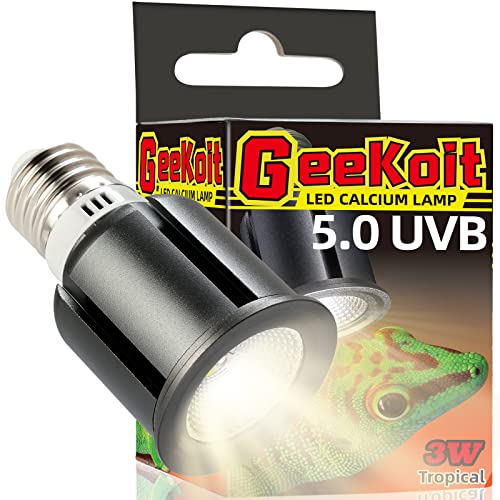 Premium 5.0 UVB Reptile Light,UVA UVB 3W Full Spectrum,Tropical Light Bulb for Optimal Calcium Metabolism,Ideal for Tropical-Dwelling Reptiles Turtle Green Anole - style: Tropical 5.0 UVB