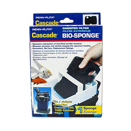 Penn-Plax Cascade 700/1000 GPH Canister Filter Aquarium Bio Sponge Replacement, 1 Pack - size: Cascade 700/1000 Replacement Bio-Sponge