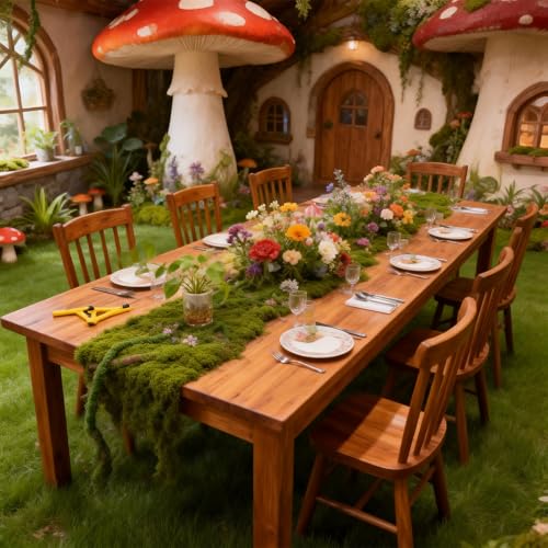 Upriver 2Pcs 118inch Bendable Artificial Tree Branches with Moss Table Flag | Tree Branches, Enchanted Forest Decorations DIY for Garden Landscape, Reptiles, Wedding Home Decoration