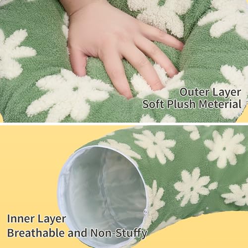 Pesen Cat Tunnel Bed with Soft Cushion for Indoor Cats and Kittens | Interactive Pet Toy Encourages Exploration, Supports Natural Instincts and Bonding for Cats, Small Dogs and Rabbits