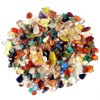 Rocks for Plants Indoor,Aquarium Gravel(Agate) | 0.44lb Agate Aquarium Gravel Rocks ,Crystal Chips Stone Crushed Quartz for Crafts, Vases Filler, Succulent Plants - color: Agate