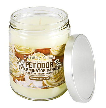Odor Exterminator Candle, Creamy Vanilla, 13 Ounce Jar (Pack of 2)