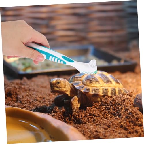 MERRYHAPY 2pcs Reptile Terrarium Shower Cleaning Brush Double-Sided Turtle Shell Cleaning Brush Portable Turtle Supplies for Tank - color: Multi