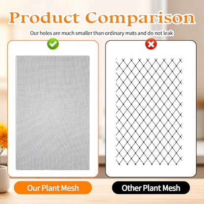 10 Pc Mesh for Plant,Plant Mesh Drainage Meshe,Flower Pot Hole Meshe Pad | DIY Drainage Bottom Netting, Gardening Bottom Grid Mat, Plant Potting Cover Pad, for Potted Succulent, Prevent Soil Loss