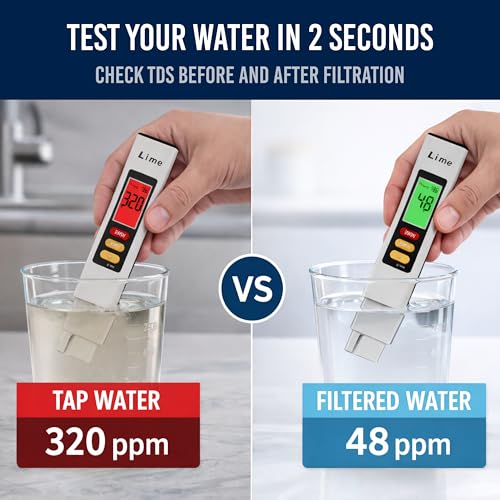 Craft911 Water Tester for Drinking Water- TDS Meter Instant Read - color: Snow White