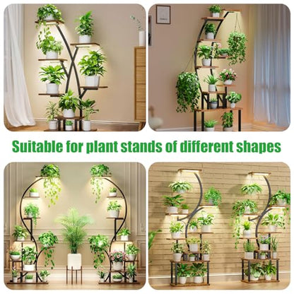 8.6'' Mini LED Grow Light Strips, Full Spectrum 3000K, 52 LED Plant Light with 3/9/12H Timer, 10 Dimmable Levels for Seedling, Succulent and Plant Shelf, 2 Head - color: Warm, size: 8.6Inch 2 Head 1 Pack