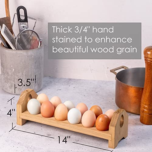 Farmhouse Stackable Wood Egg Holder - Fresh Egg Storage (2)