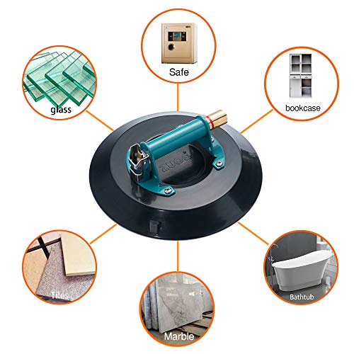 12" Heavy Duty Vacuum Suction Cup for Granite & Glass Lifting, Glass Suction Cup Vacuum Lifter with Metal Handle and Brass Pump,900lbs Load Capacity (12-Mental) - size: 12" 900lbs Capacity Suction Cup