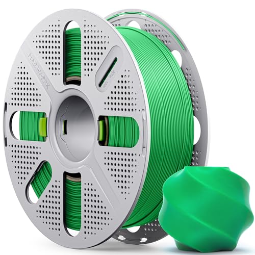 PLA Basic, Pre-Dried Filament with Quick-Swap Reusable Spool 1kg (2.2lbs), 1.75mm 3D Printing Filament, Compatible with Bambu Lab 3D Printers – Green - color: Green With Spool, size: With Spool