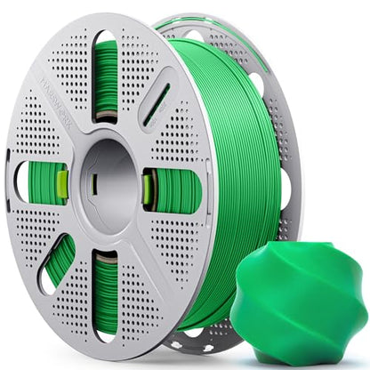 PLA Basic, Pre-Dried Filament with Quick-Swap Reusable Spool 1kg (2.2lbs), 1.75mm 3D Printing Filament, Compatible with Bambu Lab 3D Printers – Green - color: Green With Spool, size: With Spool