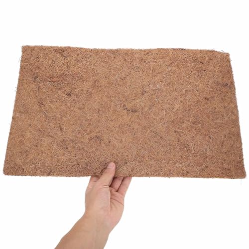 YARNOW 4pcs Natural Coconut Fiber Reptile Carpet Liner with Antislip Surface for Snake and Reptile Home Breeding Terrarium Bedding Mat