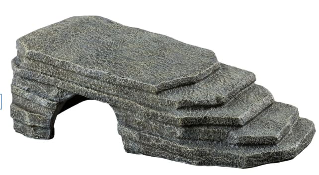 Zilla Herp Hotel, Naturalistic Hide and Basking-Platform for Leopard Geckos, Bearded Dragons, Anoles, Large - size: Large