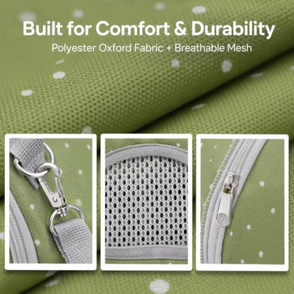 SHINEOFI 2Pcs Small Animal Carrier Bag, Breathable Mesh Crossbody Pet Travel Pouch, Portable Outdoor Carrier for Hamster, Guinea Pig, Hedgehog, Lizard