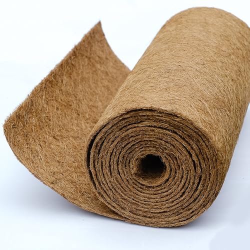 Coco Coir Liner, Yarrdfir 24x80 inch Natural Coconut Liners for planters Flower Basket, Reptile Carpet, Natural Coconut Fiber mat, Garden Decoration, Animal pet pad, Snow Mat - size: 24x80 Inch (Pack of 1)