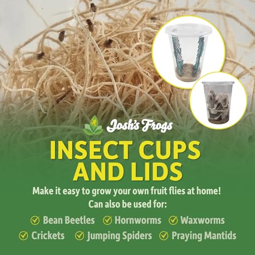 Josh's Frogs 32 oz Fruit Fly Cup and Vented Lid- 10 Pack - size: 10 Count (Pack of 1), style: Vented Lid