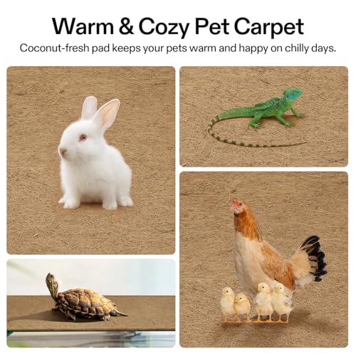 VIVOSUN Coco Coir Liner 16 x 120 in, 100% Natural Coconut Fiber Mat | Thickened Coco Liner Roll for Planters, Hanging Baskets, Garden Decoration, DIY Crafts, Pet Pads & Reptile Carpet - size: 16"W x 120"L