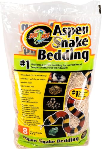 Zoo Med Aspen Snake Bedding 8qt (Pack of 6) - color: Whites & Tans, size: 8 quart (Pack of 6)